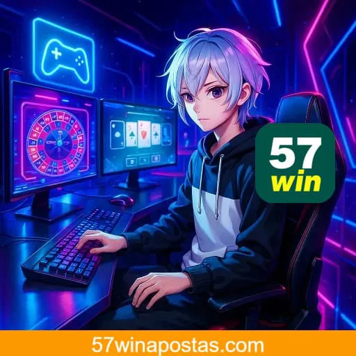 Imagem mostrando o cassino ao vivo da 57WIN com dealers reais conduzindo jogos de mesa