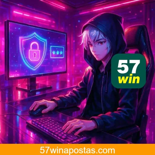 Imagem destacando login seguro na 57WIN para novos usuários